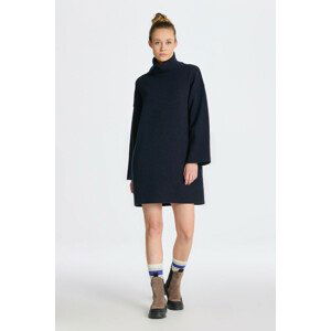 ŠATY GANT LOUNGE ROLLNECK DRESS modrá XXL