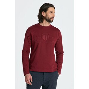 TRIČKO GANT REG TONAL SHIELD LS T-SHIRT červená XS