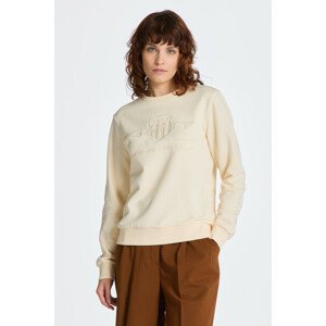 MIKINA GANT REG TONAL SHIELD C-NECK SWEAT biela L