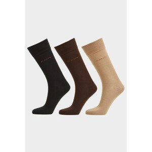 PONOŽKY 3-PACK GANT SOFT COTTON SOCKS 3-PACK hnedá 40/42