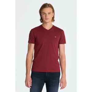 TRIČKO GANT SLIM SHIELD V-NECK T-SHIRT červená S