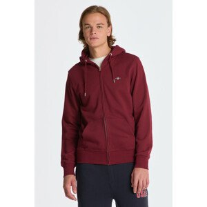 MIKINA GANT REG SHIELD FULL ZIP HOODIE červená L