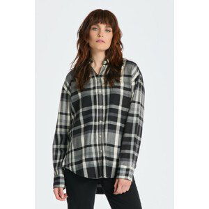 KOŠEĽA GANT RELAXED CHECKED FLANNEL BD SHIRT čierna 46