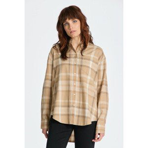 KOŠEĽA GANT RELAXED CHECKED FLANNEL BD SHIRT hnedá 36