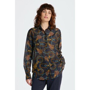 KOŠEĽA GANT REL ROPE PRINT COT SILK SHIRT modrá 34