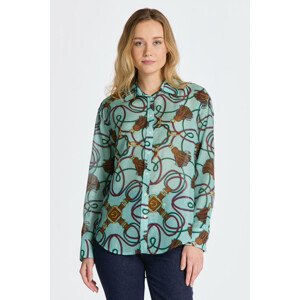 KOŠEĽA GANT REL ROPE PRINT COT SILK SHIRT modrá 34