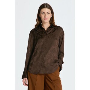 KOŠEĽA GANT RELAXED LACE JACQUARD SHIRT hnedá 38