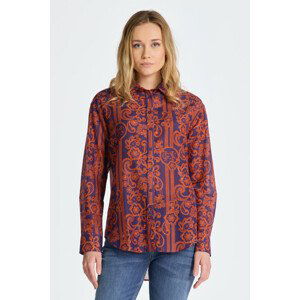 KOŠEĽA GANT REL LACE PRINT COT SILK SHIRT fialová 34