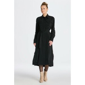 ŠATY GANT RELAXED UTILITY SHIRT DRESS čierna 32