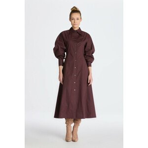 ŠATY GANT SLIM VOLUME SLEEVE SHIRT DRESS fialová 36