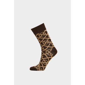 PONOŽKY GANT G PATTERN SOCKS hnedá 36/38