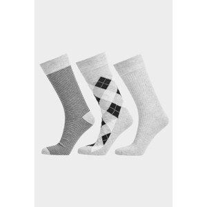 PONOŽKY 3-PACK GANT ARGYLE SOCKS 3-PACK šedá 40/42