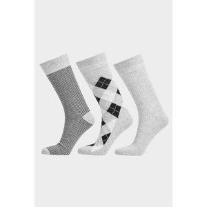 PONOŽKY 3-PACK GANT ARGYLE SOCKS 3-PACK šedá 43/45