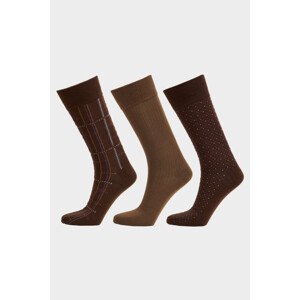 PONOŽKY 3-PACK GANT CHECK SOCKS 3-PACK GIFT BOX hnedá 40/42