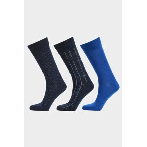 PONOŽKY 3-PACK GANT CHECK SOCKS 3-PACK GIFT BOX modrá 40/42