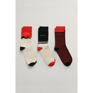 PONOŽKY 3-PACK GANT ALPINE JACQUARD SOCKS 3-PACK čierna 40/42