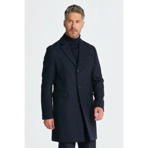 KABÁT GANT CLASSIC TAILORED FIT WOOL TOPCOAT modrá S