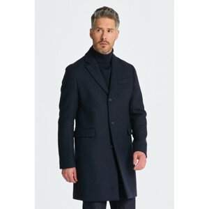 KABÁT GANT CLASSIC TAILORED FIT WOOL TOPCOAT modrá L