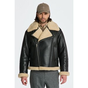 BUNDA GANT HEAVY SHEARLING JACKET čierna XS