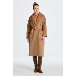 KABÁT GANT HANDSTITCHED BELTED COAT hnedá L