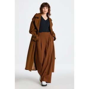 NOHAVICE GANT HW WIDE LEG PLEATED PANTS hnedá 36