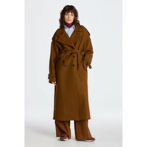 KABÁT GANT WOOL BLEND TRENCH COAT hnedá XS