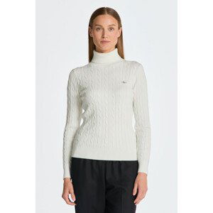 ROLÁK GANT STRETCH COTTON CABLE TURTLENECK biela M