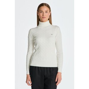 ROLÁK GANT STRETCH COTTON CABLE TURTLENECK biela XXL