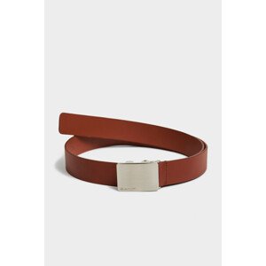 OPASOK GANT PLAQUE BUCKLE LEATHER BELT WEATHERED BROWN