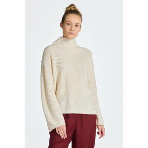 SVETER GANT WOOL RIBBED STAND COLLAR biela M