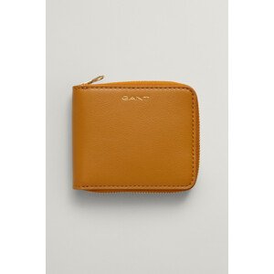 PEŇAŽENKA GANT LEATHER ZIP WALLET hnedá None