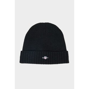 ČAPICA GANT UNISEX. SHIELD WOOL BEANIE čierna None