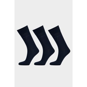 PONOŽKY 3-PACK GANT MERCERIZED COTTON SOCKS 3-PACK modrá 43/45