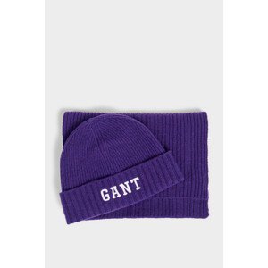 SET ČAPICA A ŠÁL GANT BEANIE SCARF GIFT SET fialová None