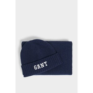 SET ČAPICA A ŠÁL GANT BEANIE SCARF GIFT SET modrá None