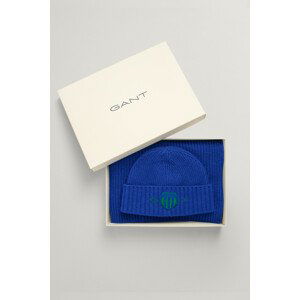 SET ČAPICA A ŠÁL GANT BEANIE SCARF GIFT SET modrá L/XL