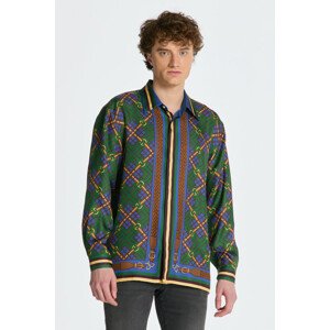 KOŠEĽA GANT REL MEDALLION SILK SHIRT zelená S