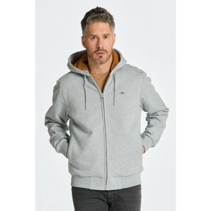 MIKINA GANT SHERPA FLEECE ZIP HOODIE šedá S