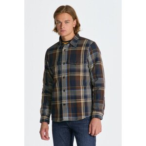 KOŠEĽA GANT HEAVY TWILL CHECK OVERSHIRT modrá S