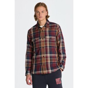 KOŠEĽA GANT HEAVY TWILL CHECK OVERSHIRT červená S