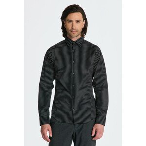 KOŠEĽA GANT SLIM FORMAL PINSTRIPE SHIRT čierna M