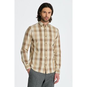 KOŠEĽA GANT REG HERRINGBONE FLANNEL CHK SHIRT hnedá M