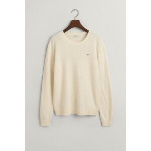 SVETER GANT SHIELD LAMBSWOOL C-NECK biela 122/128