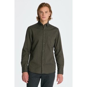 KOŠEĽA GANT REG HERRINGBONE FLANNEL SHIRT zelená S