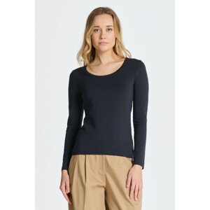 TRIČKO GANT SLIM COT/ELA LS SCOOP NECK TOP modrá XS