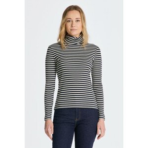 ROLÁK GANT SLIM STRIPED RIBBED TURTLENECK modrá S