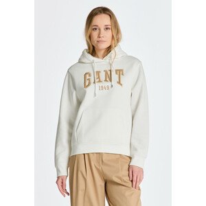 MIKINA GANT REL LOGO HOODIE biela L