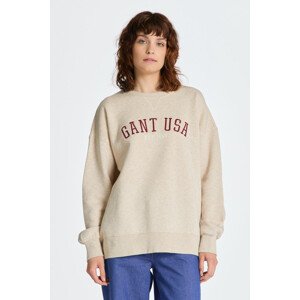 MIKINA GANT OVERSIZED GANT USA C-NECK hnedá XS