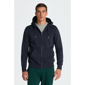 MIKINA GANT EMBOSSED FULL ZIP HOODIE modrá XL