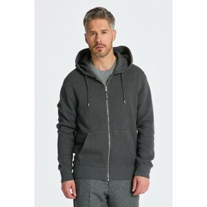 MIKINA GANT WAFFLE TEXTURE ZIP HOODIE šedá XXL